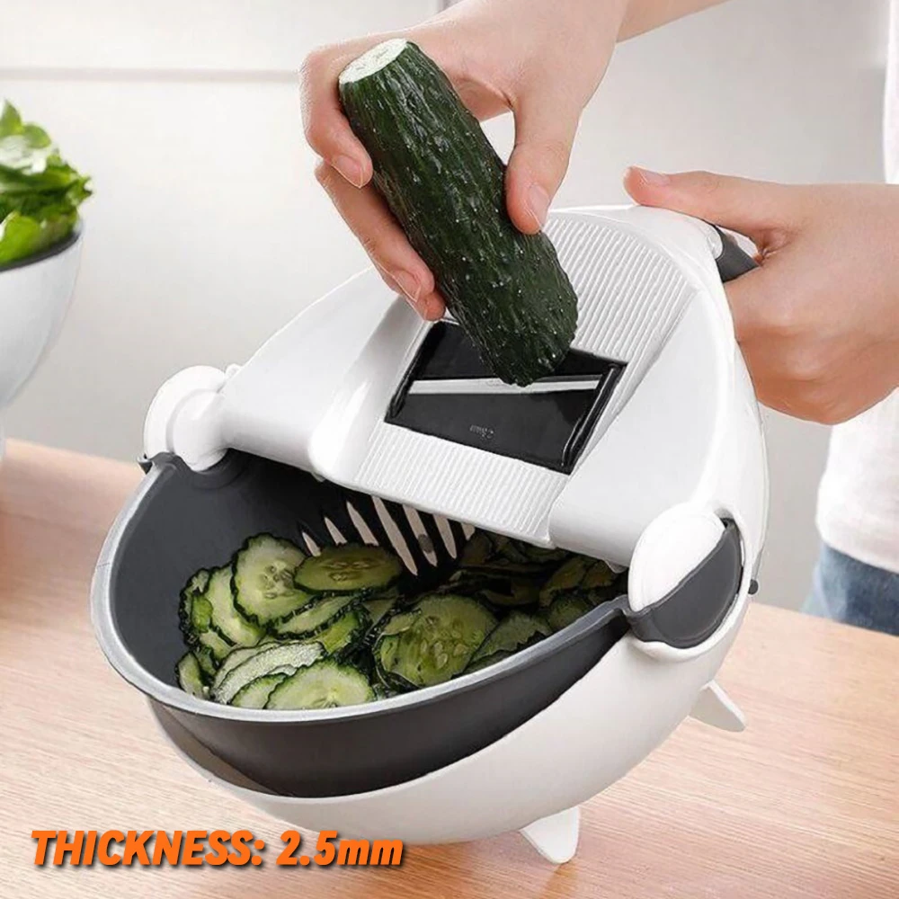 6 In 1 Multifunctional Slicer Potato Masher Manual Drain Basket