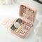 Compact Travel Leather Jewelry Organizer Box – Portable Pocket-sized Case With Zipper Closure For Rings, Earrings, Necklaces & Accessories