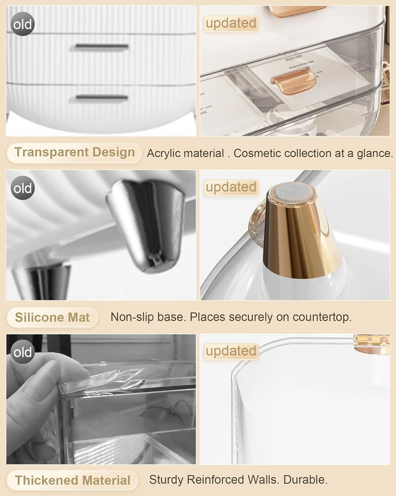 New Layered Storage Cosmetic Storage Box Makeup Organizer