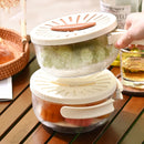 Fruit Drain Basket With Lid Vegetable Washing Bowl Foldable